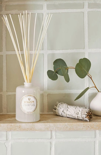 Voluspa Eucalyptus & White Sage Reed Diffuser 6.5 Oz. In Eucalyptus
