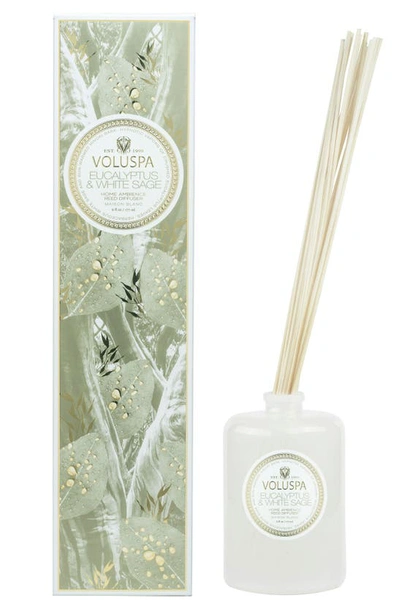 Voluspa Eucalyptus & White Sage Reed Diffuser 6.5 Oz. In Eucalyptus