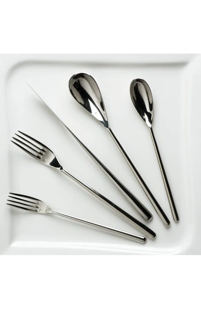 Shop Fortessa Dragonfly Black 5-piece Place Setting In Silver
