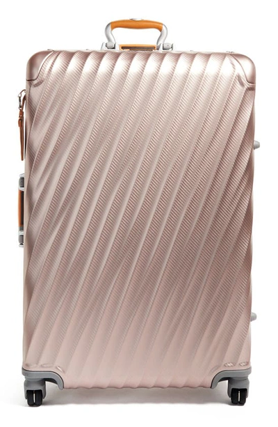 Shop Tumi 19 Degree Aluminum 31-inch Extended Trip Expandable Spinner Packing Case In Texture Blush