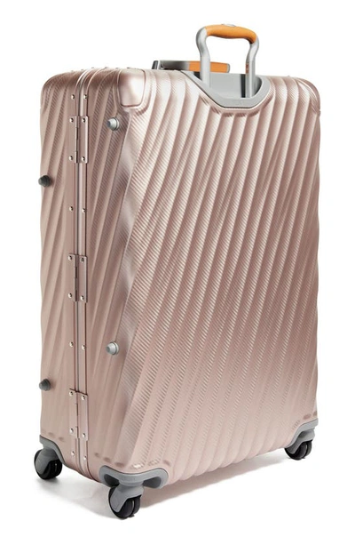 Shop Tumi 19 Degree Aluminum 31-inch Extended Trip Expandable Spinner Packing Case In Texture Blush