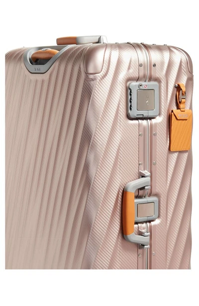 Shop Tumi 19 Degree Aluminum 31-inch Extended Trip Expandable Spinner Packing Case In Texture Blush