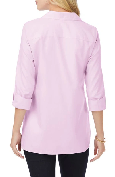 Shop Foxcroft Pandora Non-iron Cotton Shirt In Lilac Bloom