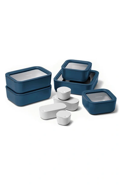 Shop Caraway 14-piece Food Storage Glass Container Set In Navy