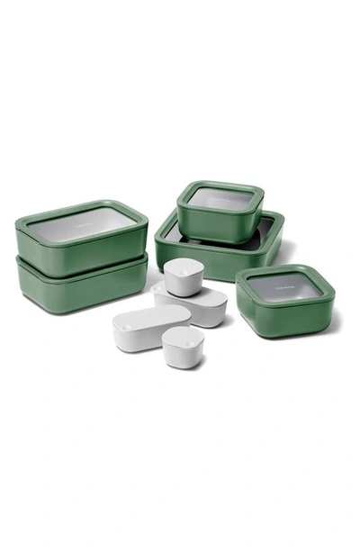 Caraway 14 Piece Glass Food Storage Set - Sage