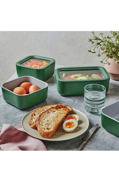 Caraway 14-piece Food Storage Glass Container Set In Sage