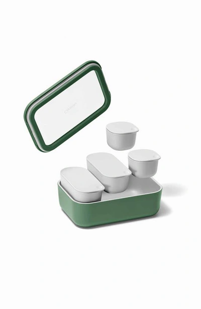 Caraway 14-piece Food Storage Glass Container Set In Sage