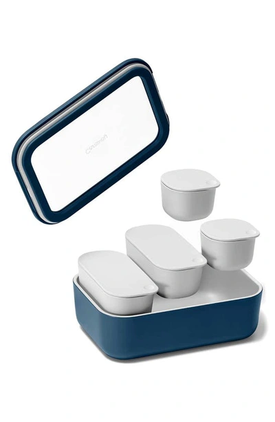 Shop Caraway 14-piece Food Storage Glass Container Set In Navy