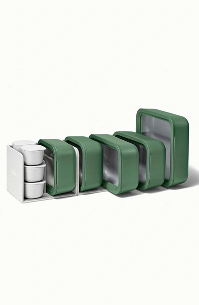 Caraway 14-piece Food Storage Glass Container Set In Sage