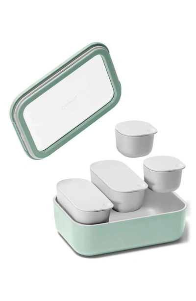 Caraway 14-piece Food Storage Glass Container Set In Mist