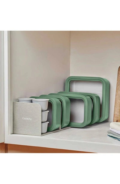 Caraway 14-piece Food Storage Glass Container Set In Sage