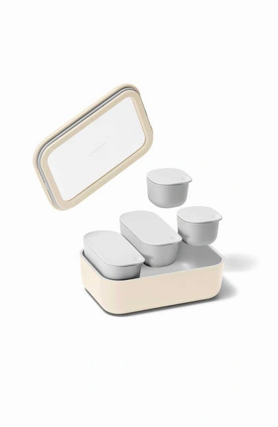 Caraway 14-piece Food Storage Glass Container Set In Cream