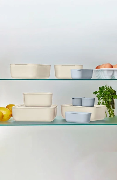 Caraway 14-piece Food Storage Glass Container Set In Cream