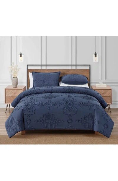 Shop Pendleton Rock Point Comforter & Shams Set In Blue Night