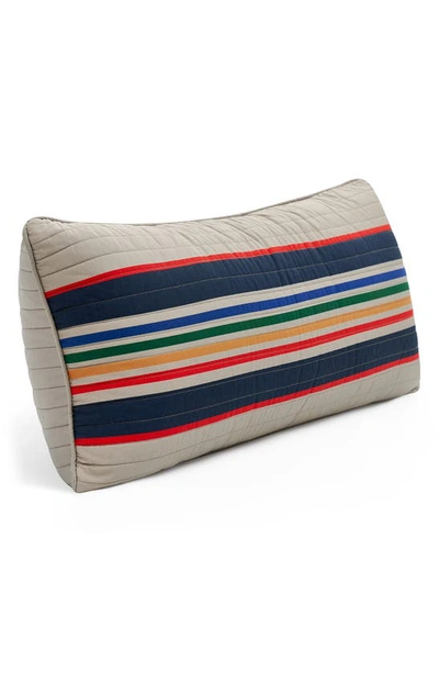 Shop Pendleton Stripe Quilted Accent Pillow In Tan Multi