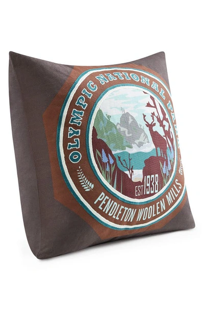 Shop Pendleton National Park Embroidered Accent Pillow In Gray