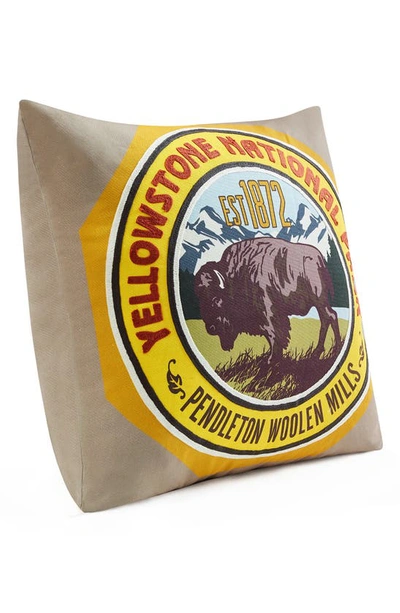Shop Pendleton National Park Embroidered Accent Pillow In Tan