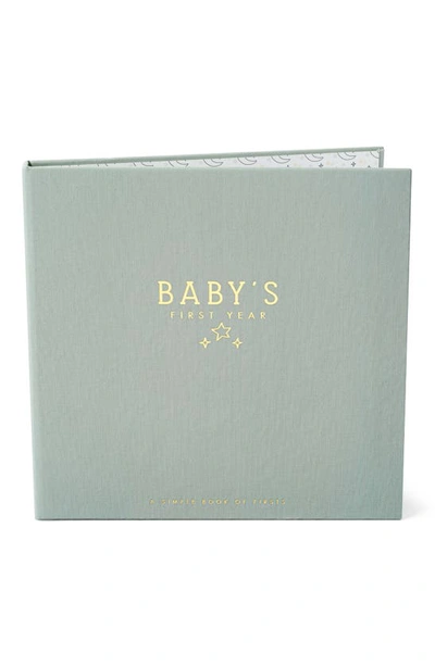 Lucy Darling 'baby's First Year' Celestial Skies Memory Book In Heather Sage