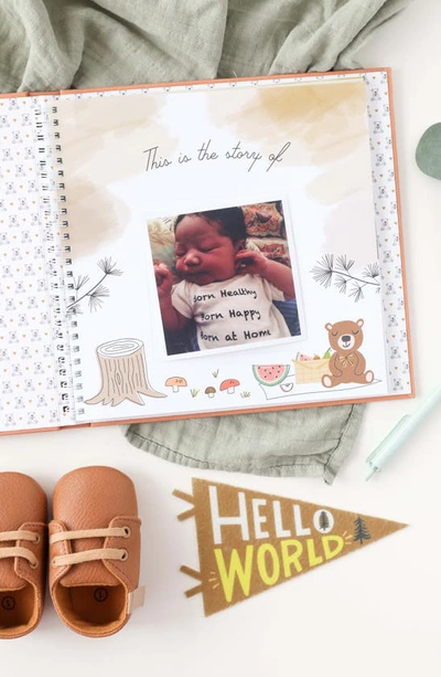 Lucy Darling 'baby's First Year' Teddy Bear's Picnic Memory Book In Rust