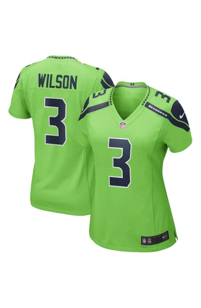 Authentic Nike Russell Wilson Seattle Seahawks Alternate Neon