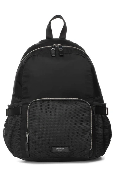 Shop Storksak Hero Luxe Water Resistant Nylon Backpack Diaper Bag In Black