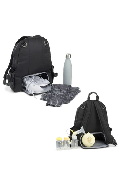 Shop Storksak Hero Luxe Water Resistant Nylon Backpack Diaper Bag In Black