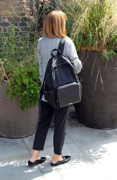 Shop Storksak Hero Luxe Water Resistant Nylon Backpack Diaper Bag In Black