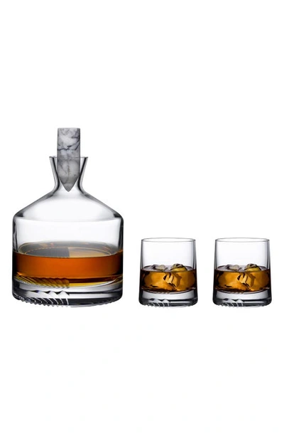 Shop Nude Ace Whiskey Carafe & Tumblers Set In Clear