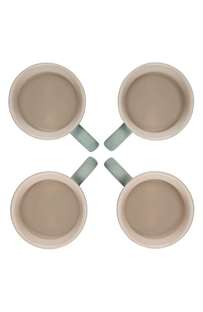 Le Creuset 4-piece Stoneware Mug Set In Sea Salt