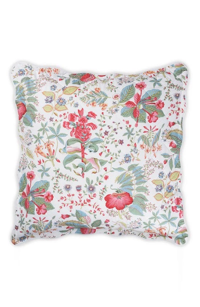 Shop Matouk Pomegranate Quilted Euro Pillow Sham In Pink Coral