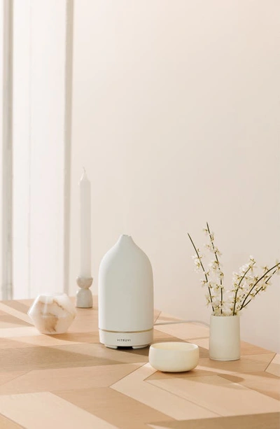 Vitruvi Stone Diffuser White/off-white 3.3 In. X 3.3 In. 7 In. In White