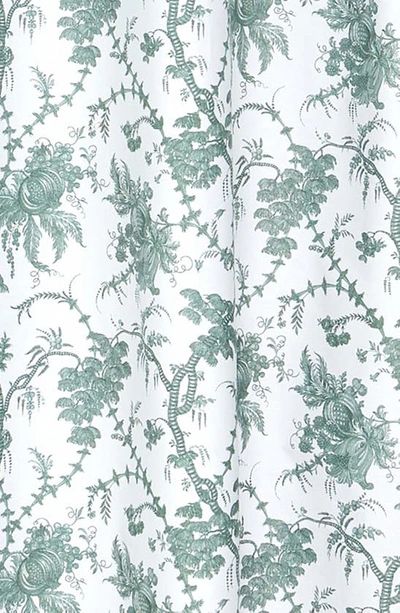 Shop Matouk San Cristobal Toile Print Cotton Shower Curtain In Green