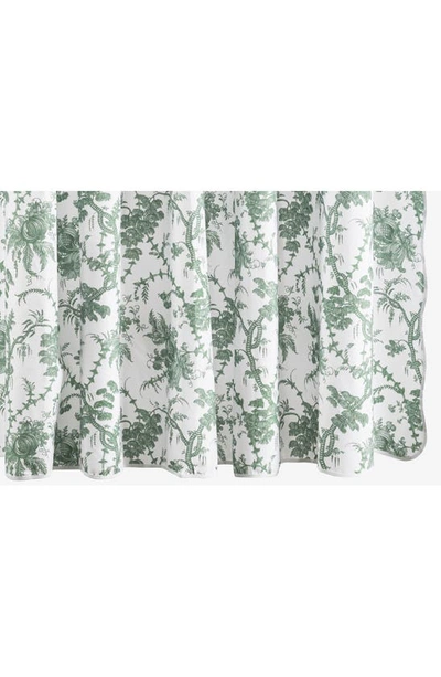 Shop Matouk San Cristobal Toile Print Cotton Shower Curtain In Green