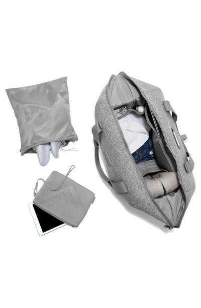 Dagne Dover Landon Recycled Polyester Carryall Duffle In Heather Grey