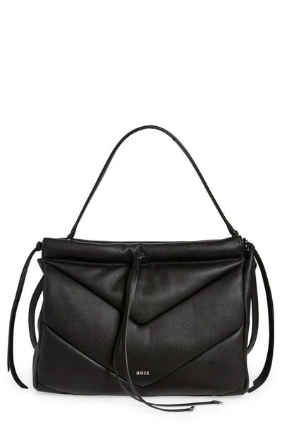 Hugo Boss Katlin Small Quilted Faux Leather Tote In Black | ModeSens