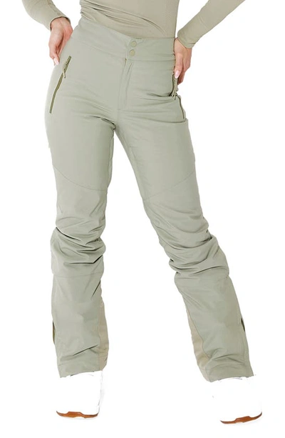 Shop Halfdays Alessandra Insulated Water Resistant Ski Pants In Sage