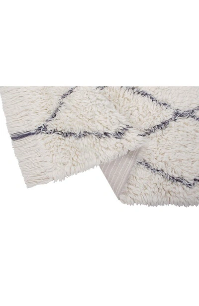 Shop Lorena Canals Berber Washable Wool Rug In Natural Charcoal