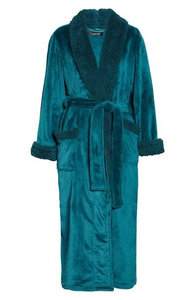 Shop Natori Plush Robe In Cypress