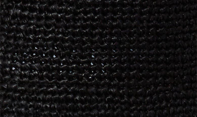 Shop Janessa Leone Felix Crochet Raffia Bucket Hat In Black