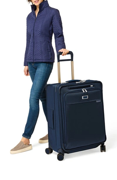 Briggs & Riley Baseline 26-inch Medium Expandable Spinner Suitcase In Navy