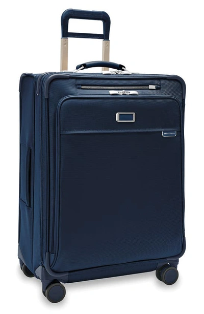 Briggs & Riley Baseline 26-inch Medium Expandable Spinner Suitcase In Navy