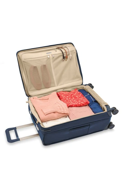 Shop Briggs & Riley Baseline 26-inch Medium Expandable Spinner Suitcase In Navy