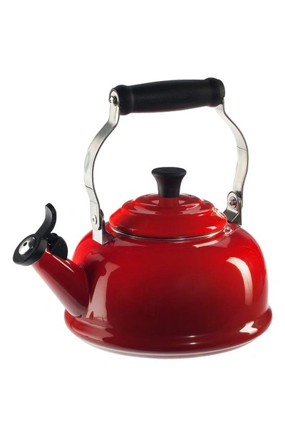 Shop Le Creuset Classic Whistling Tea Kettle In Cherry