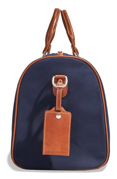 Shop Hook + Albert Field Canvas & Leather Duffle In Navy