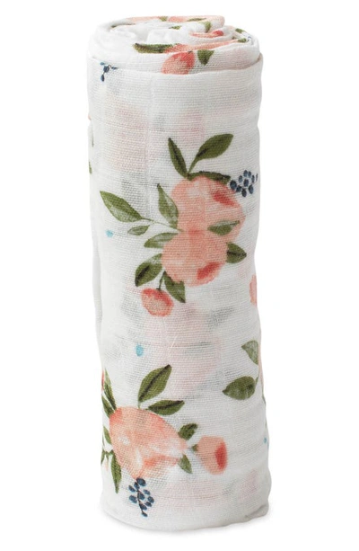 Shop Little Unicorn 3-pack Organic Cotton Muslin Swaddle Blankets In Watercolor Roses