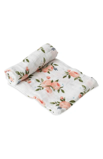 Little Unicorn Watercolor Roses Cotton Muslin 3-pack Swaddle Blanket Set In Watercolor Roses