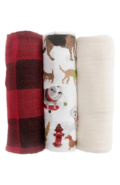 Shop Little Unicorn 3-pack Muslin Swaddle Blanket In Woof