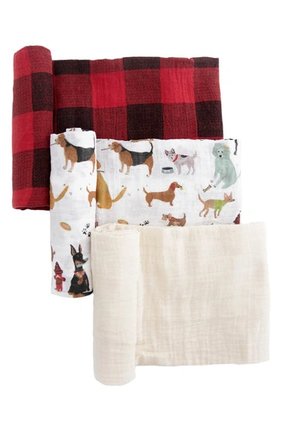 Shop Little Unicorn 3-pack Muslin Swaddle Blanket In Woof