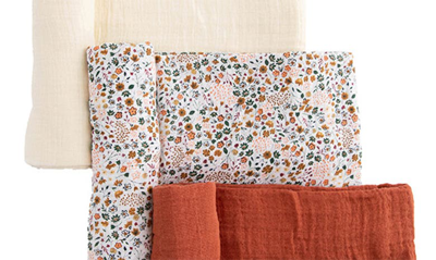Little Unicorn 3-pack Muslin Swaddle Blanket In Pressed Petals