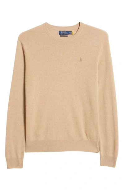 Shop Polo Ralph Lauren Cashmere Crewneck Sweater In Camel